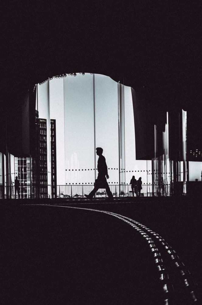 Solitary Urban Silhouette by Arne Jansen — canvas wall art