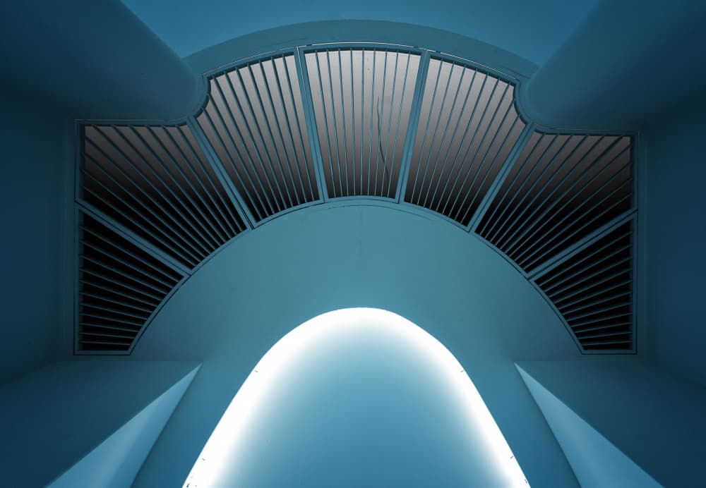 Abstract Blue Arch by Erhard Batzdorf — canvas wall art