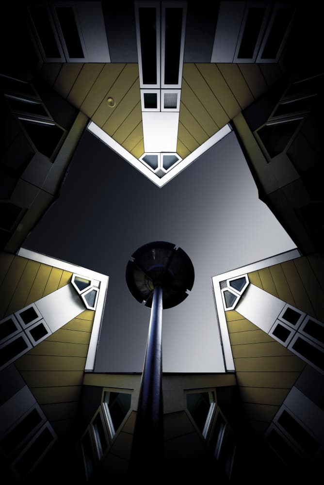 Modern Building Perspective by Jorge Pimenta — canvas wall art