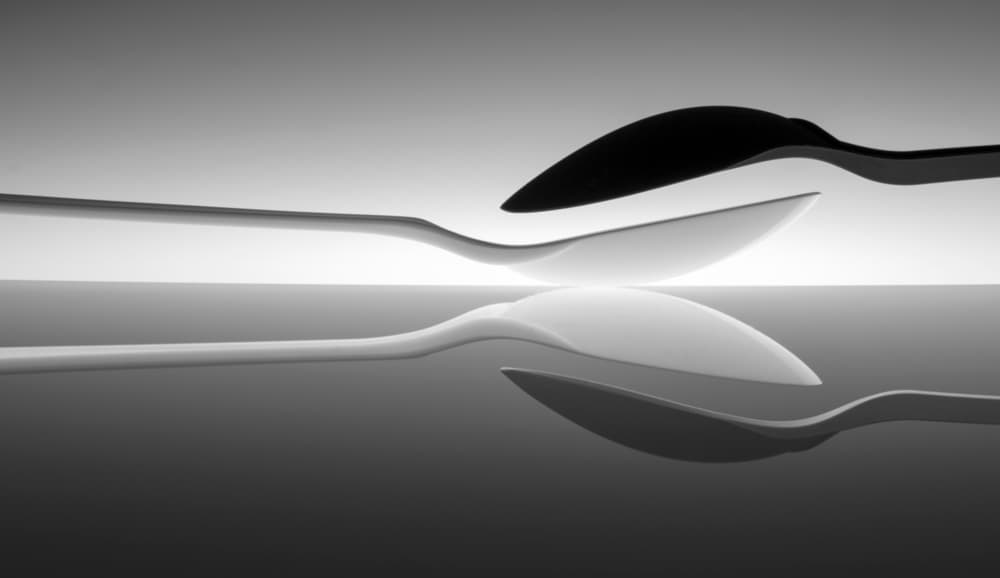 Elegant Spoon Reflections by Wieteke de Kogel — canvas wall art