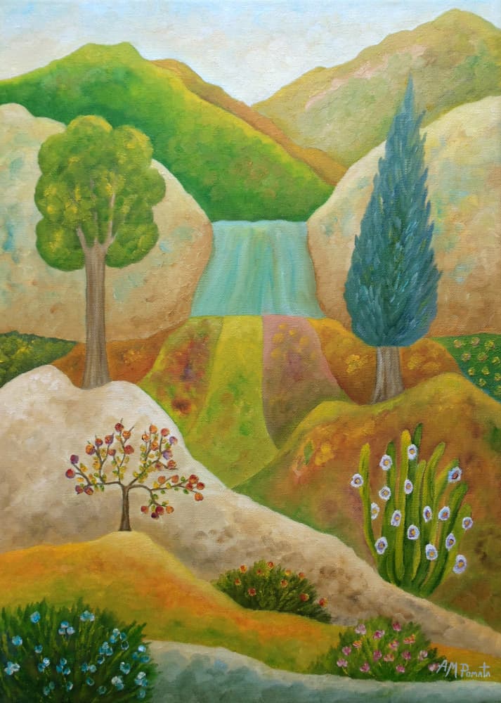 Vibrant Nature Scene by Angeles M. Pomata — canvas wall art