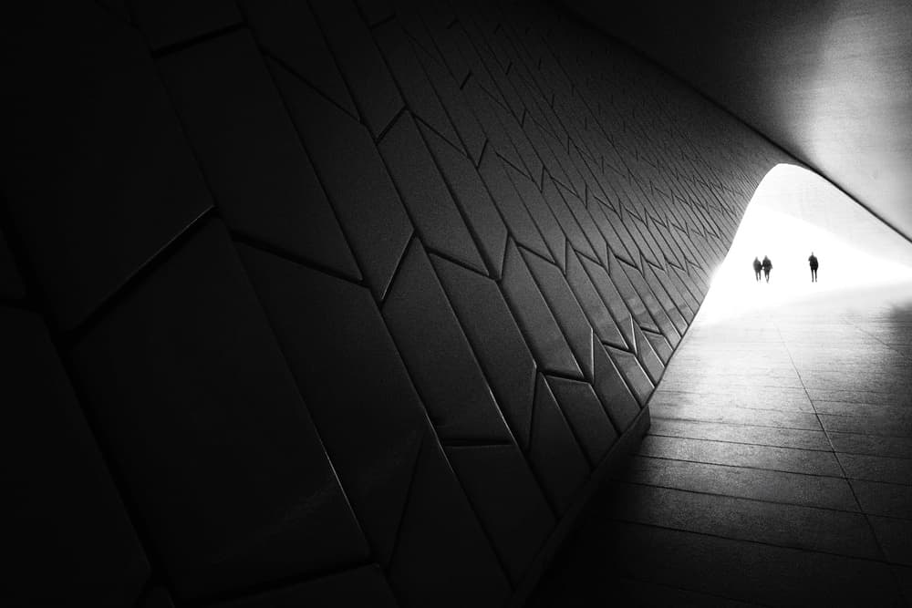 Geometric Light Tunnel by Florentinus Joseph — canvas wall art