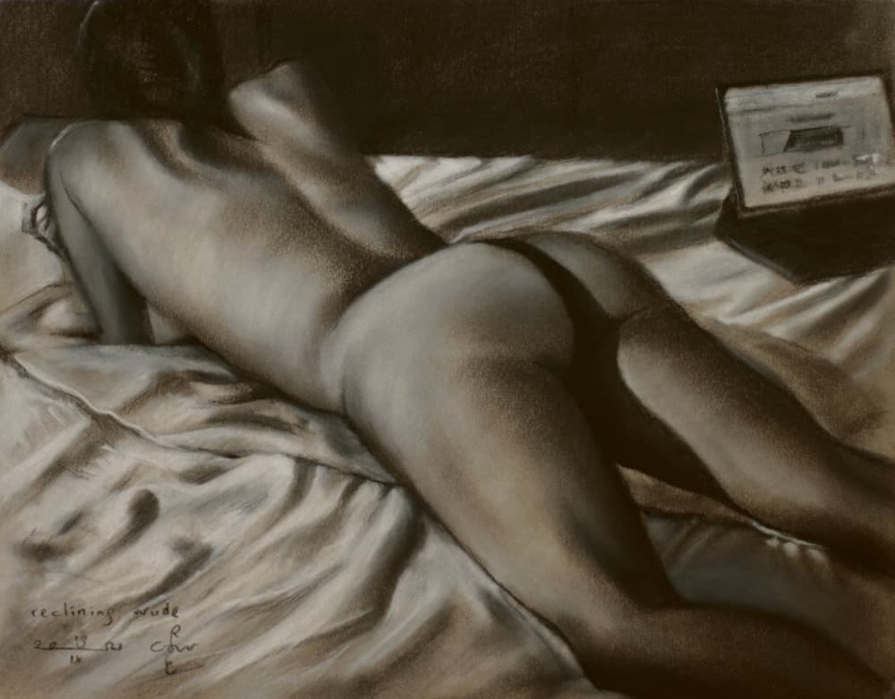 Reclining Nude - 19-09-21 by Corné Akkers — canvas wall art
