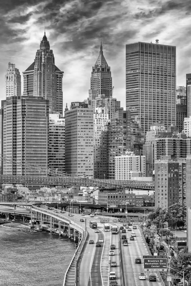 Manhattan Freeway Sky by Melanie Viola — canvas wall art