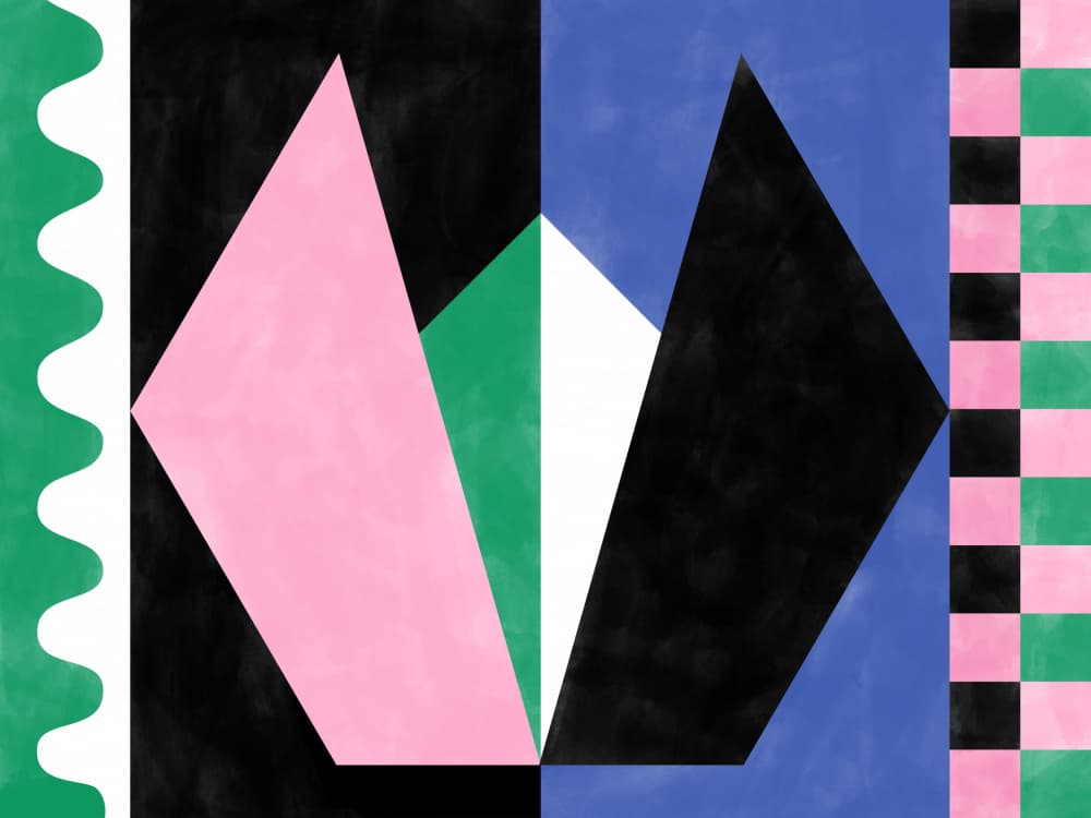Vibrant Geometric Design by Elena Ristova — canvas wall art