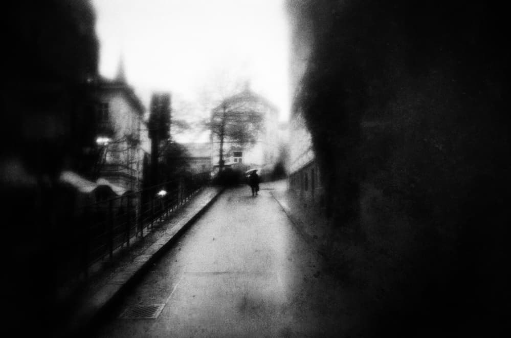 Solitary Street Figure by Adam Dauria ☂ — canvas wall art