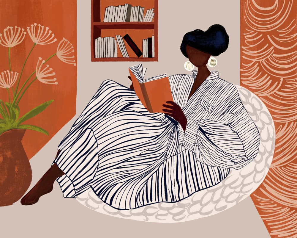 Cozy Reading Woman