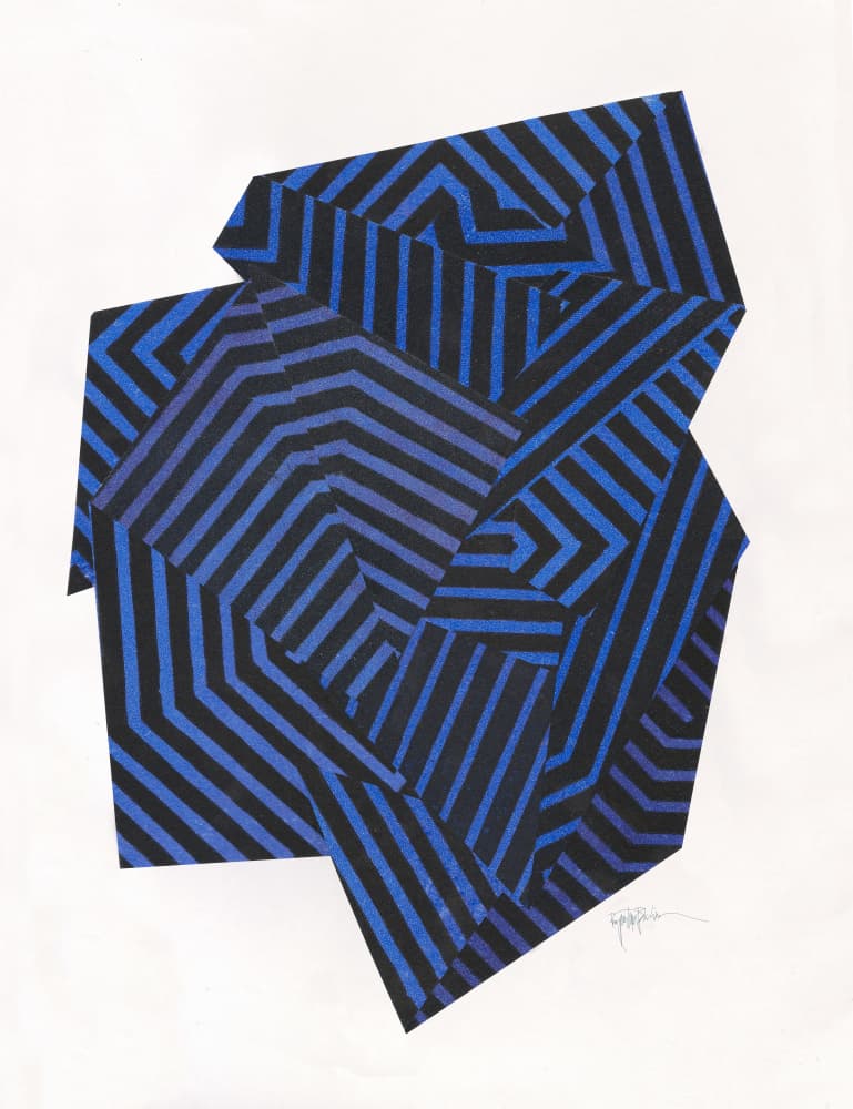Folding Geometric Stripes by Paulina Vårregn — canvas wall art