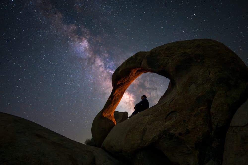 Milky Way Rock Arch by Ryan Li — canvas wall art