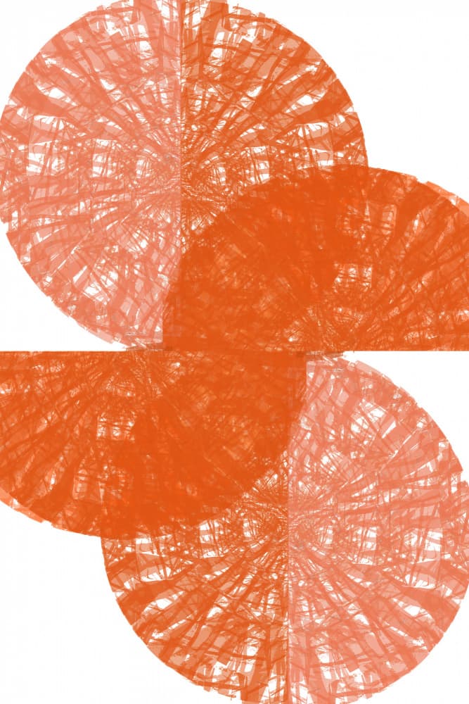 Geometric Sunburst Orange by casa cartissi — canvas wall art
