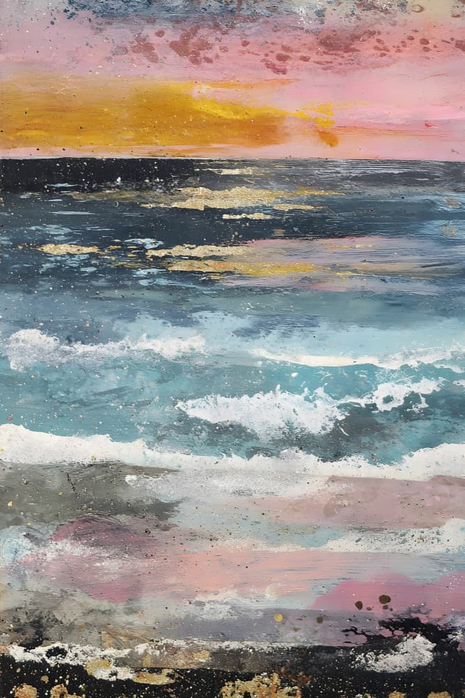 Golden Ocean Sunset by Miguel Bruzual — canvas wall art