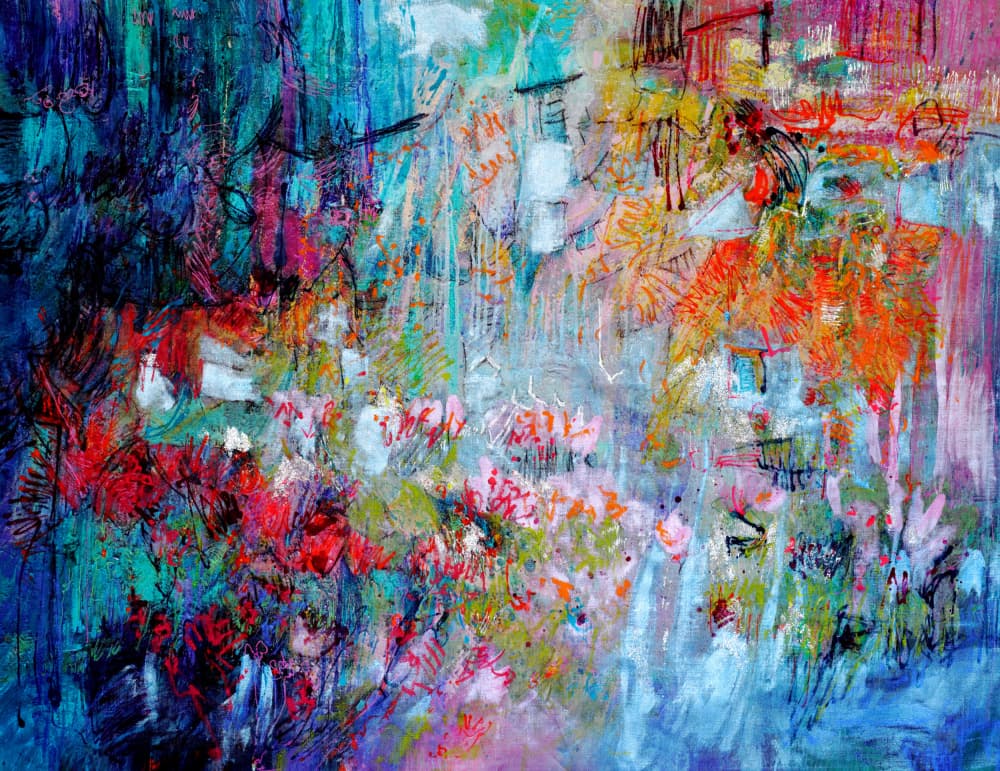 Chaotic Bloomscape by Dorothy Fagan — canvas wall art
