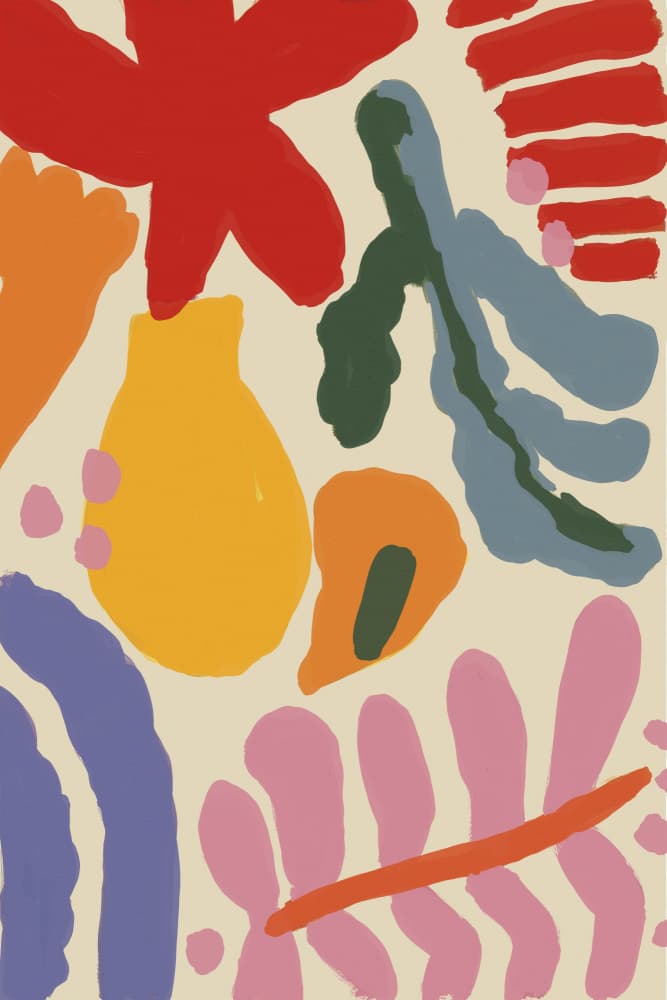 Vibrant Forms by Treechild — canvas wall art