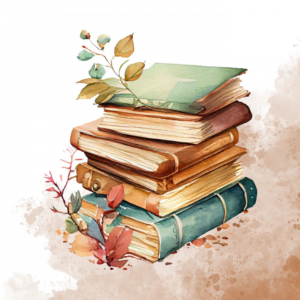 Rustic Autumn Books by Saskia Michele — canvas wall art