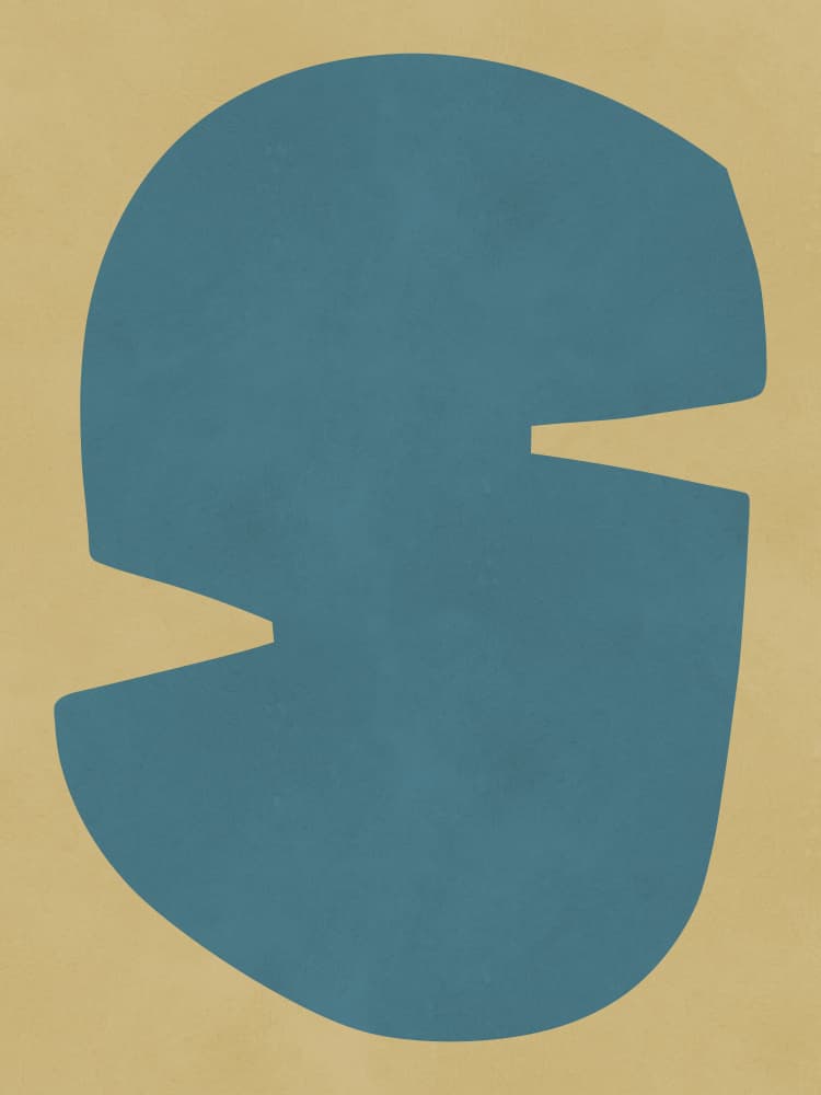 Fluid Blue Shape by Vitor Costa — canvas wall art