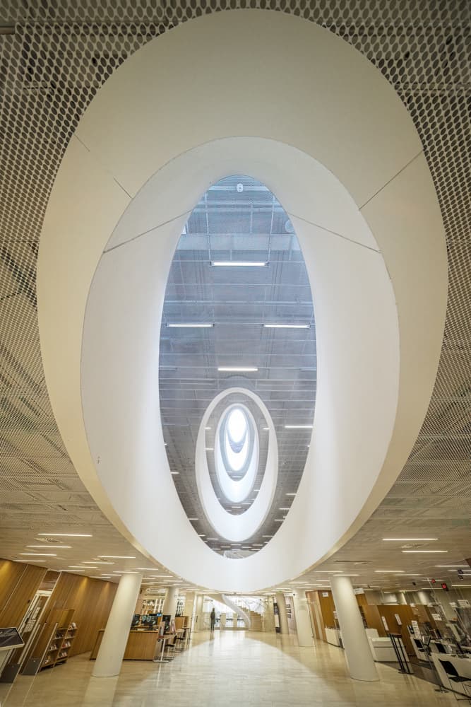 Architectural White Ovals by Rafael L. Bardají — canvas wall art