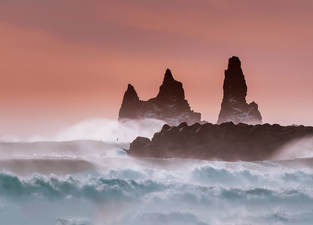 Dramatic Sea Stacks Waves by Wei (David) Dai — canvas wall art