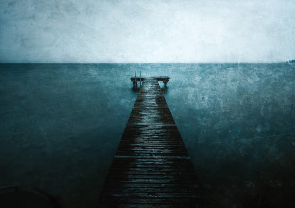 Serene Pier Horizon by Farid Kazamil — canvas wall art