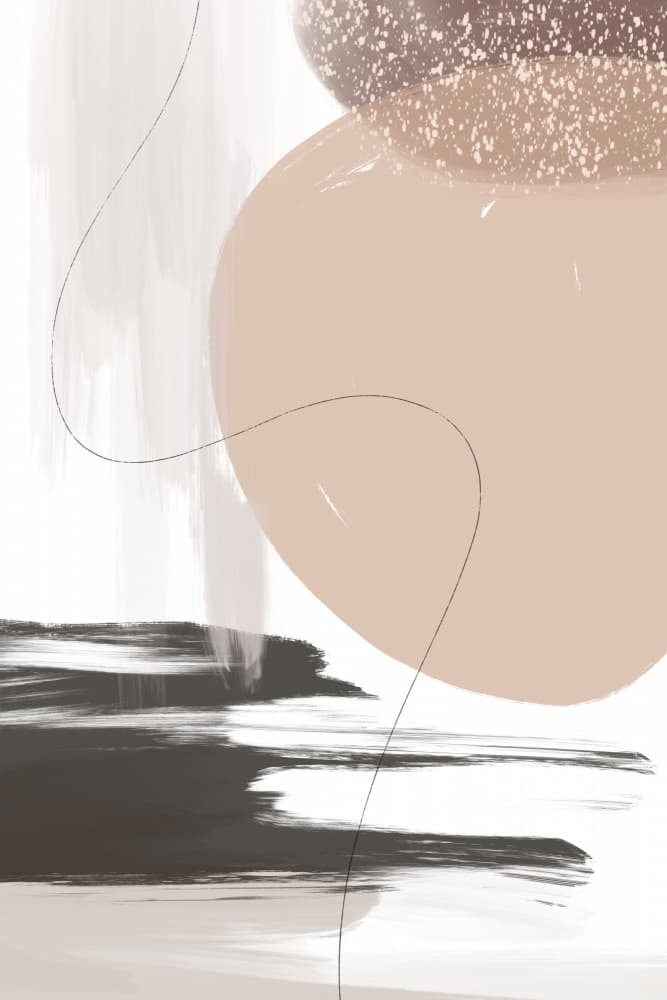 Neutral Fluid Forms by Melloi Art Prints — canvas wall art