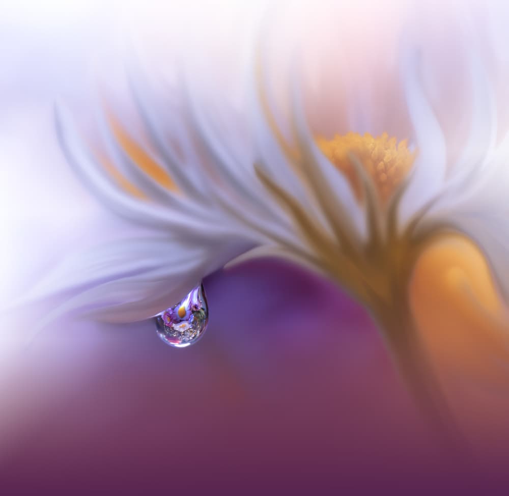 Delicate Floral Reflection by Juliana Nan — canvas wall art