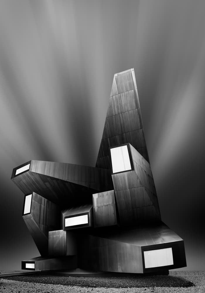 Modern Brutalist Architecture by Juan López Ruiz — canvas wall art