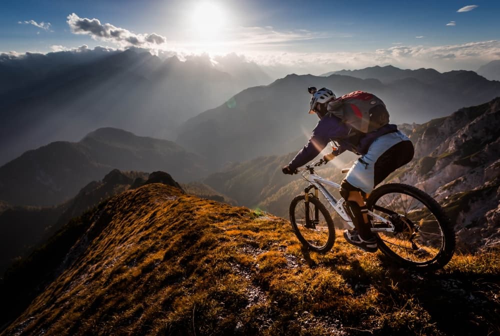 Epic Mountain Bike Ride by Sandi Bertoncelj — canvas wall art