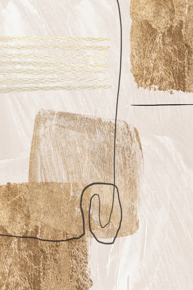 Elegant Gold Abstract by Sally Ann Moss — canvas wall art
