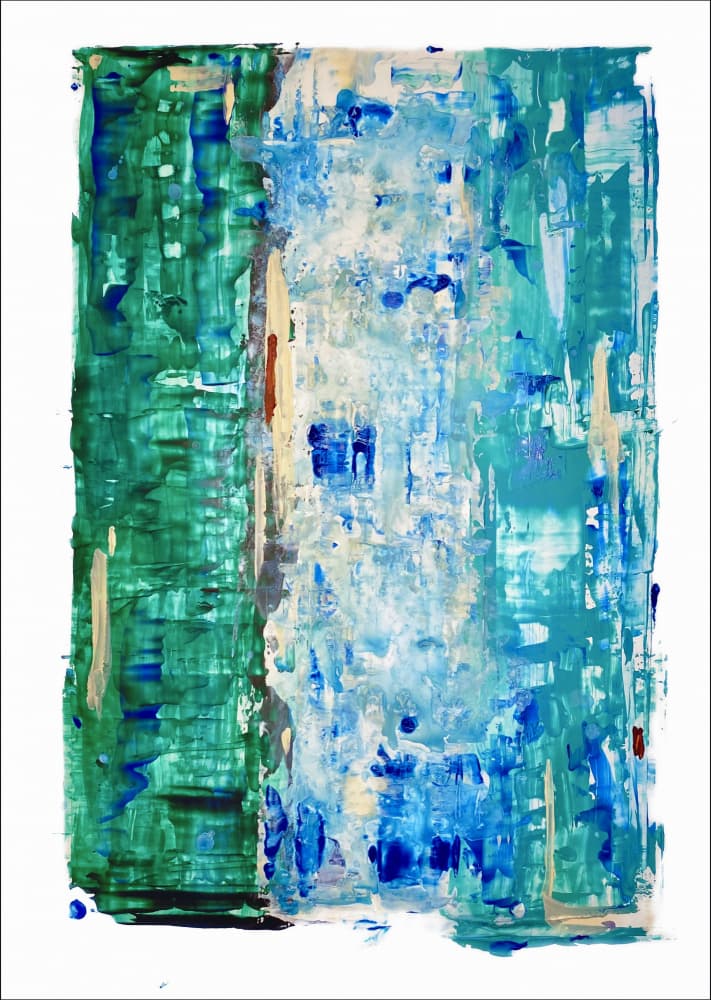 Modern Ocean Colors Abstract by Gustaf Tidholm — canvas wall art