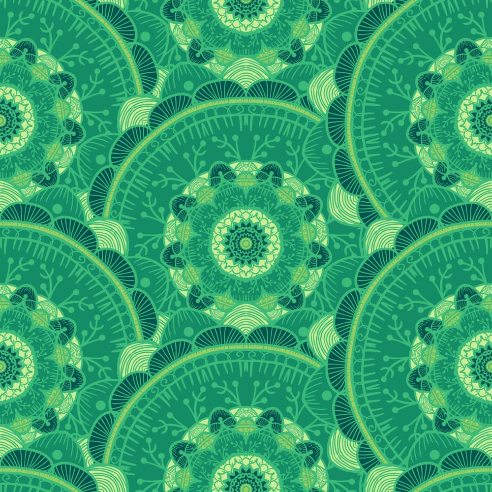 Bohemian Green Mandalas by Marika Barsrsind — canvas wall art