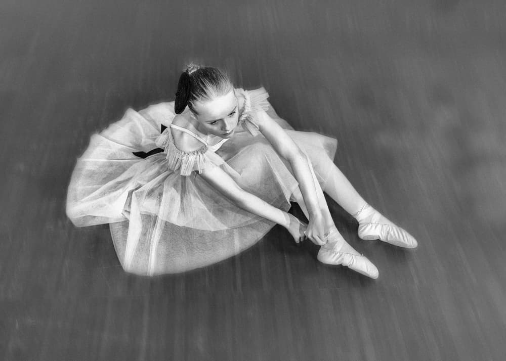 Graceful Ballerina Prepares by Normunds Kaprano — canvas wall art