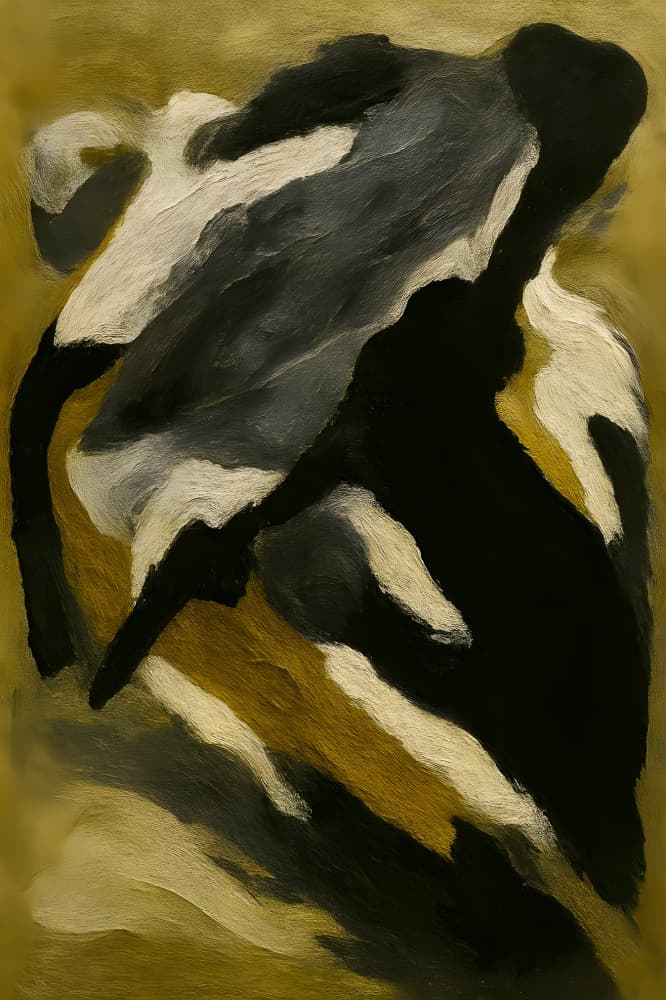Golden Abstract Motion by HUGO — canvas wall art