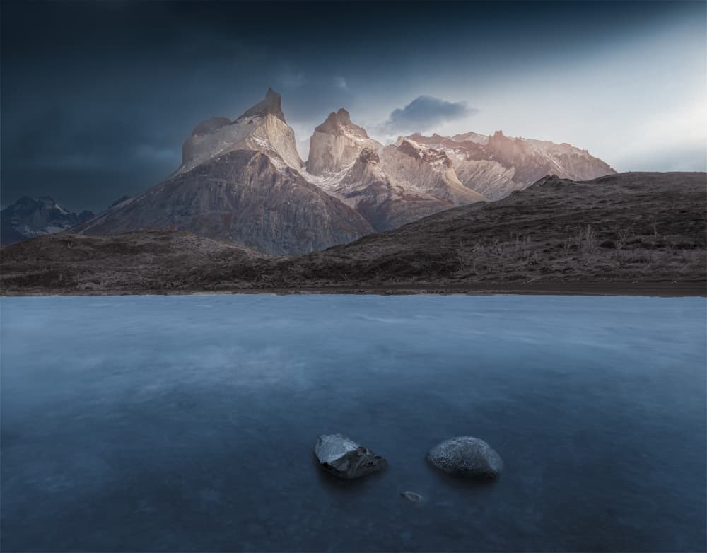 Dramatic Patagonian Peaks by Gu and Hongchao — canvas wall art