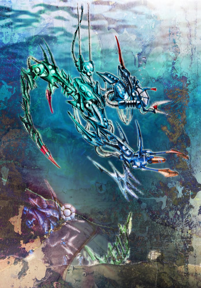 Mysterious Deep Sea Mech by Rafal Kulik — canvas wall art