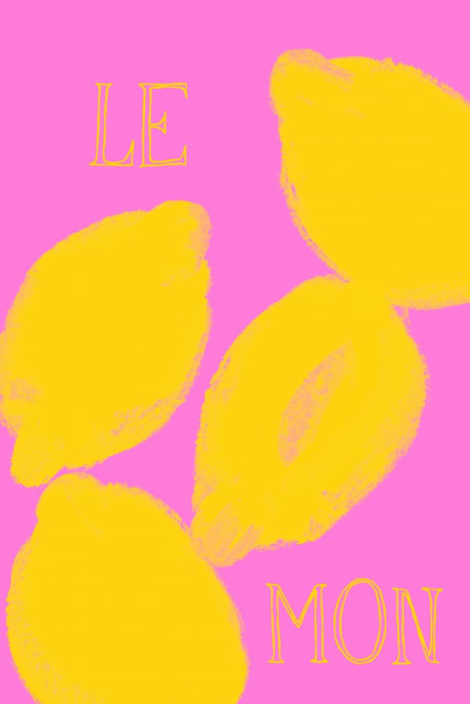 Lemon (with text) by Treechild — canvas wall art