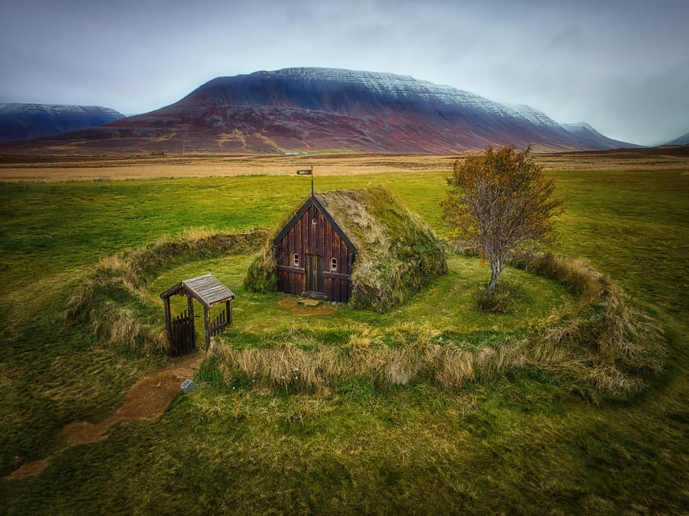 Rustic Turf House Valley by Judith Kuhn — canvas wall art