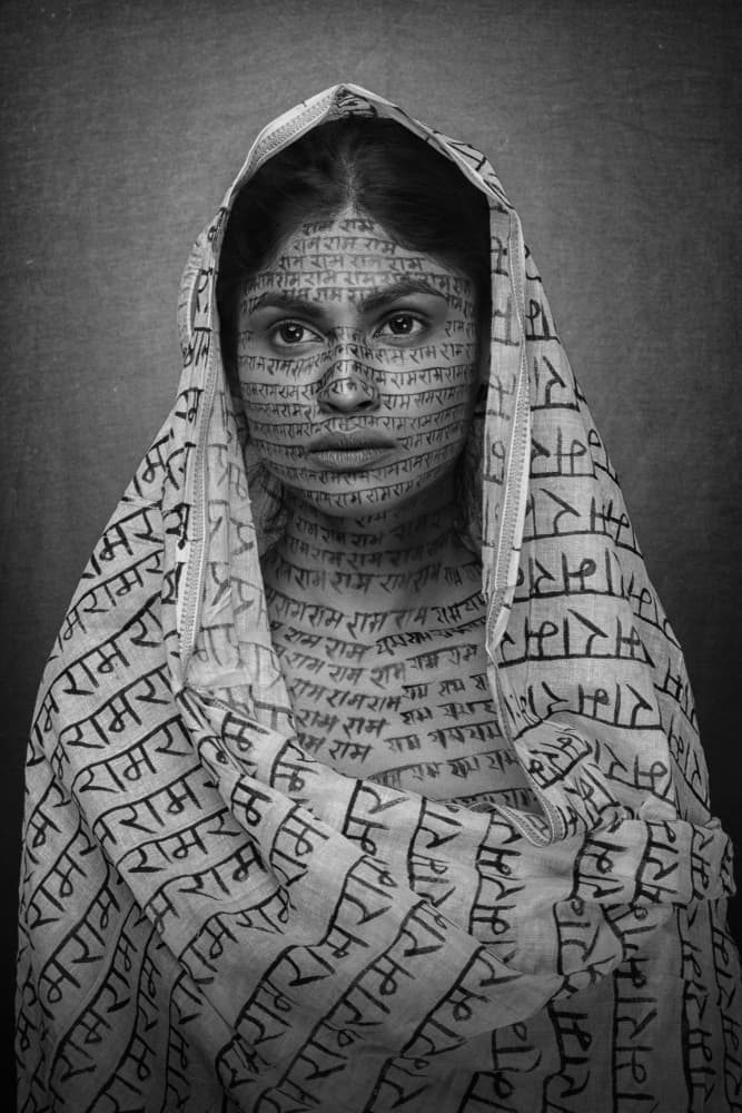 Sacred Script Portrait by PARTHA BHATTACHARYYA — canvas wall art