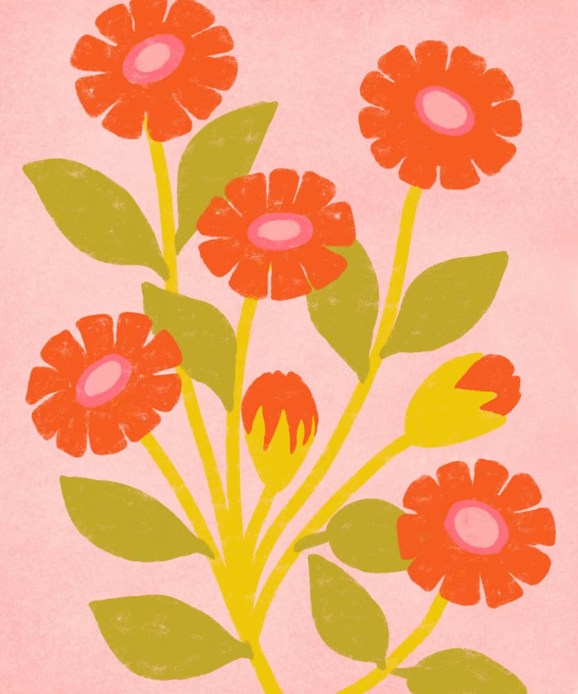 Cheerful Retro Flowers