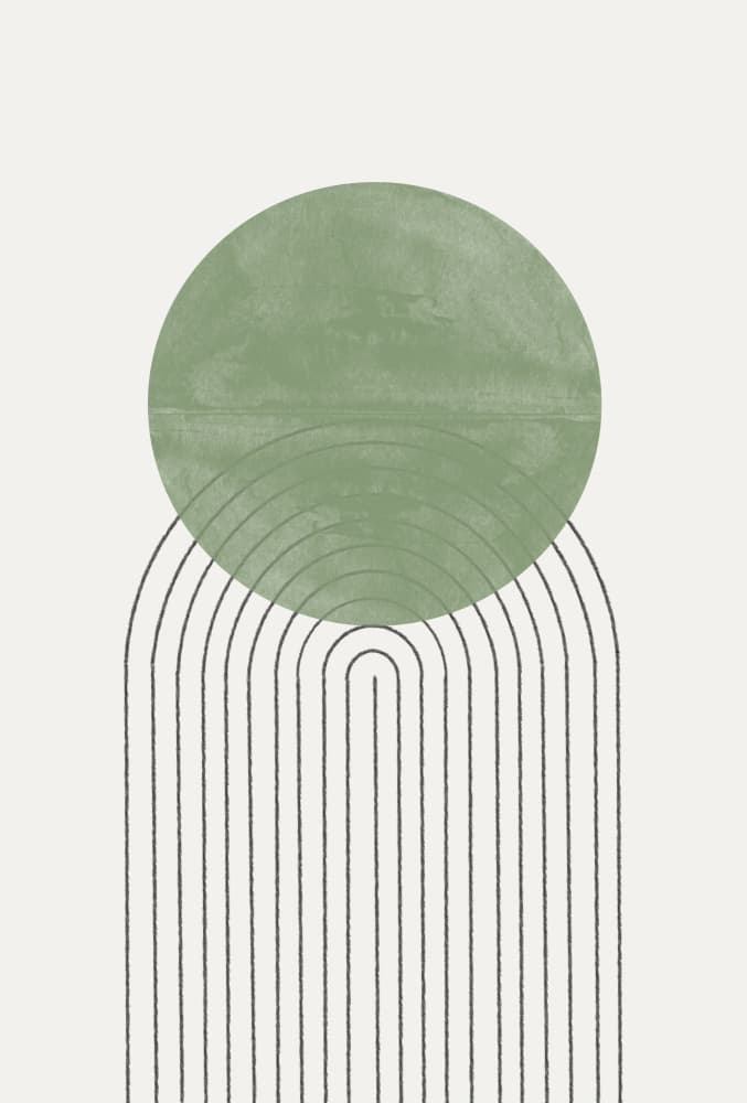 Green Orbit Echoes by THE MIUUS STUDIO — canvas wall art