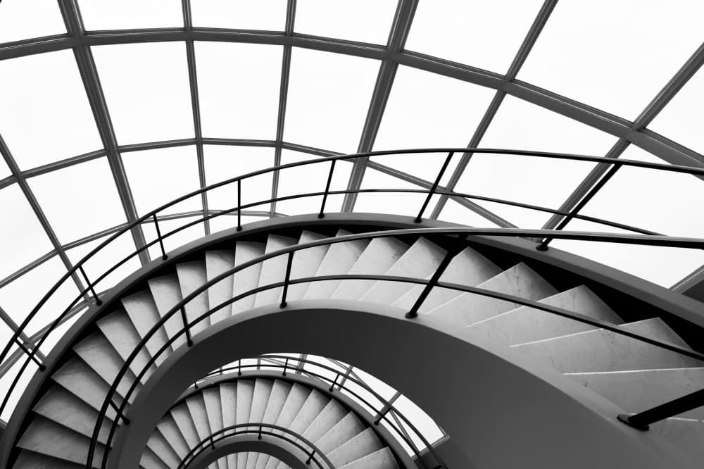 Spiral Staircase Geometry by Jorge Pimenta — canvas wall art