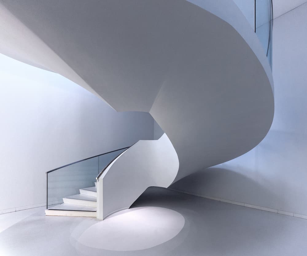 Modern Spiral Staircase by Theo Luycx — canvas wall art