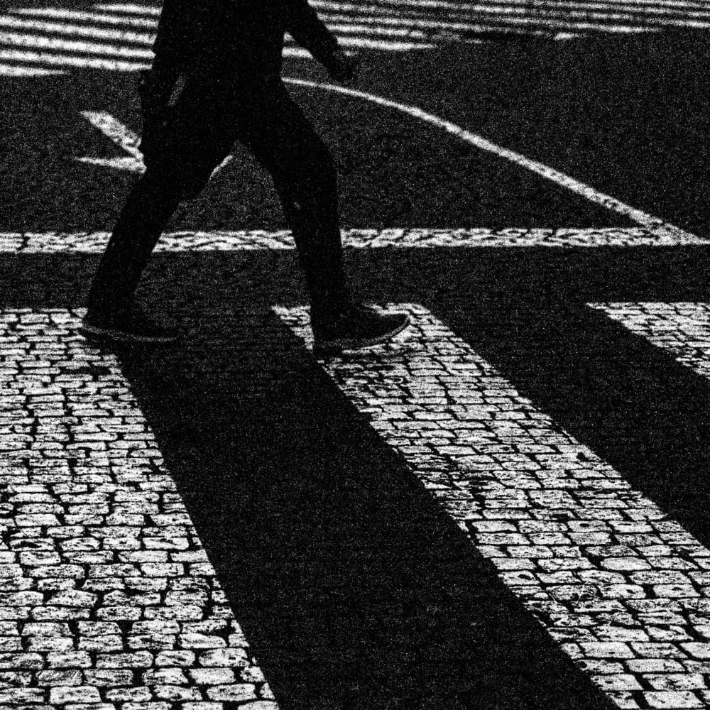 Urban Crosswalk Shadow by Paulo Abrantes — canvas wall art