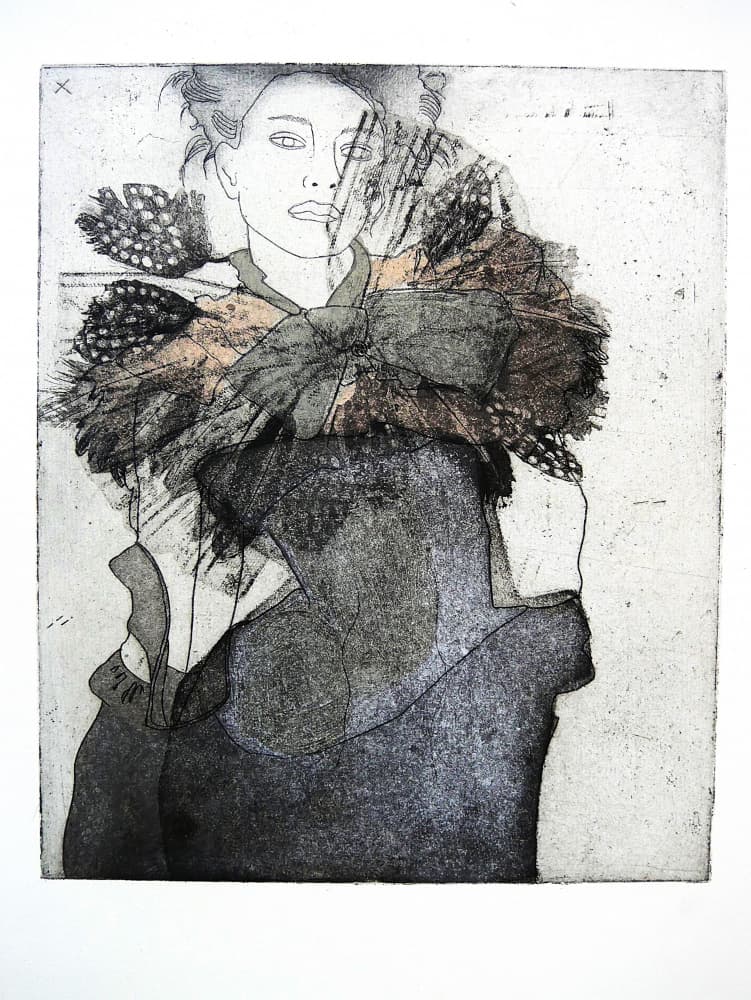 Dark Feathered Elegance by Doris Schmitz — canvas wall art