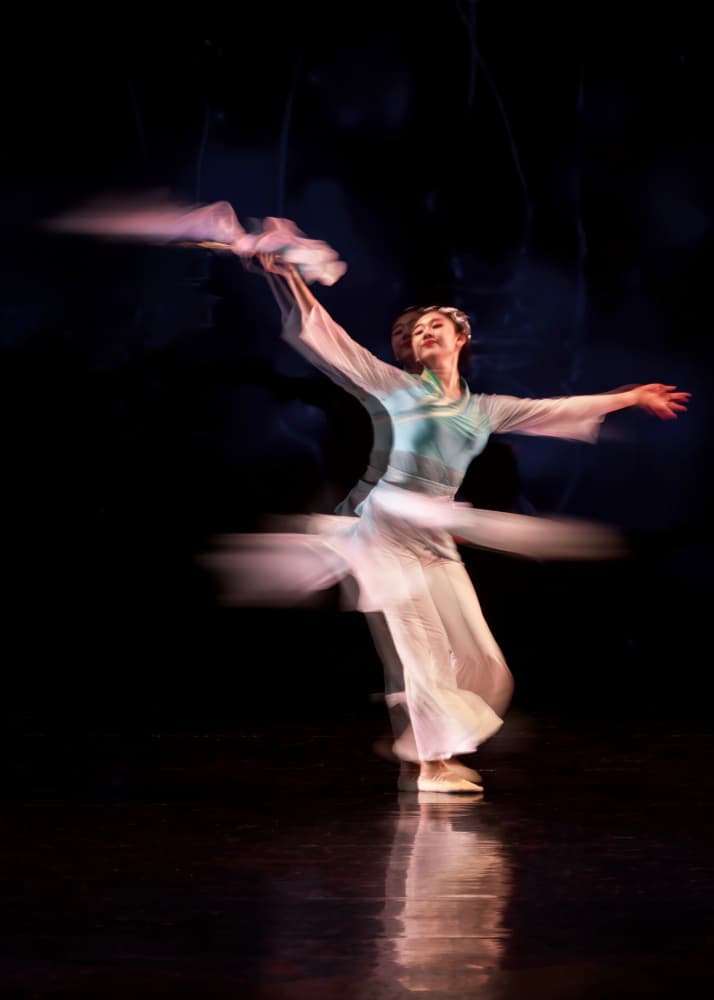 Elegant Fan Dancer by Jennifer Chen APA — canvas wall art