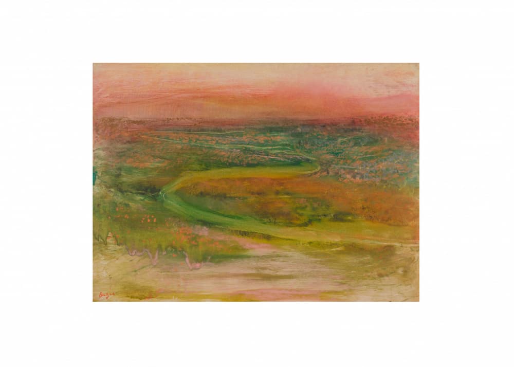 S Shaped Path In an Abstracted Landscape No.2 by Edgar Degas — canvas wall art