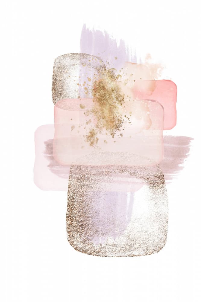 Pink Gold Abstract Shimmer by Sally Ann Moss — canvas wall art
