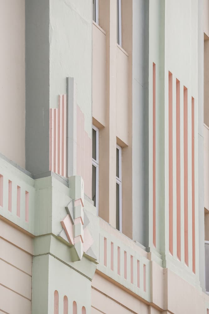 Pastel Facade Geometry by Shot by Clint — canvas wall art