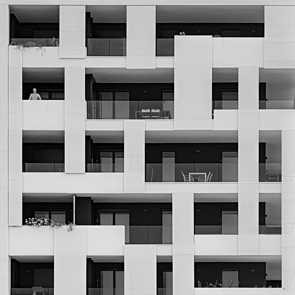 Modern Geometric Balconies by Gianluca Li Causi — canvas wall art