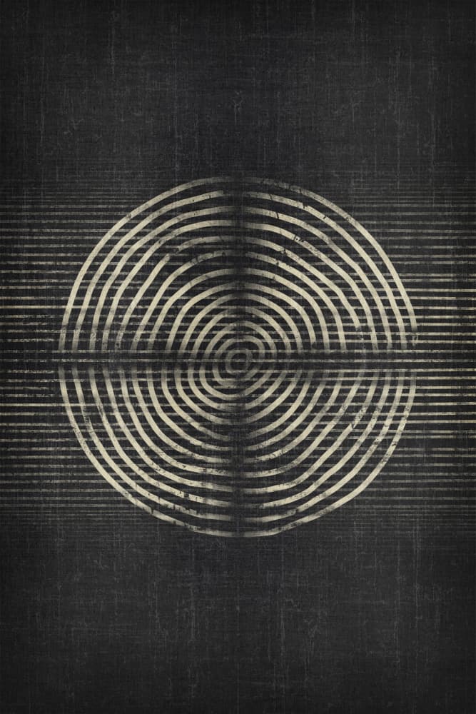 Textured Geometric Circles by Ema Paraschiv — canvas wall art