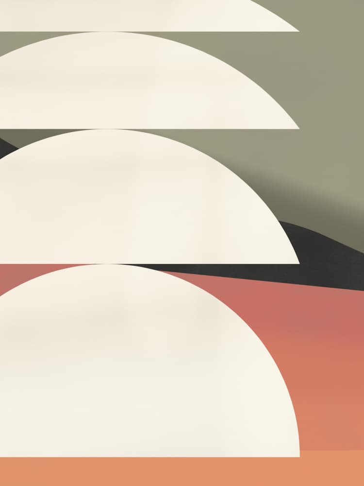 Serene Desert Shapes by Little Dean — canvas wall art