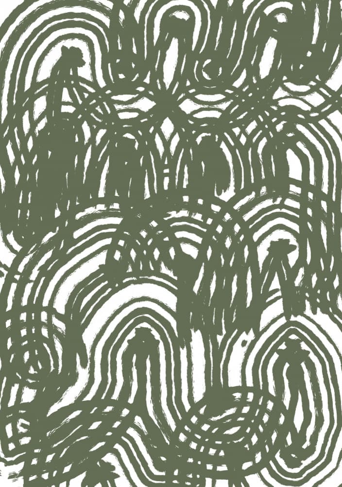 Green Organic Flow by Sharyn Bursic — canvas wall art